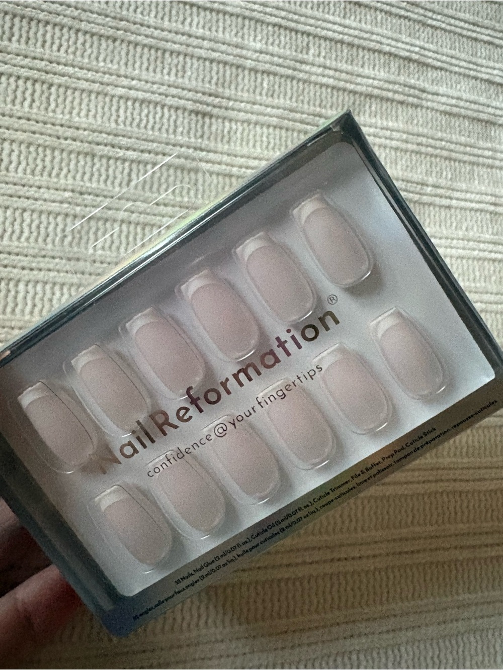Nail Reformation Nude Press-On Nails - Natural Pink French Tip